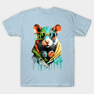 Cute Rat - Funny Rat - DJ Rat T-Shirt